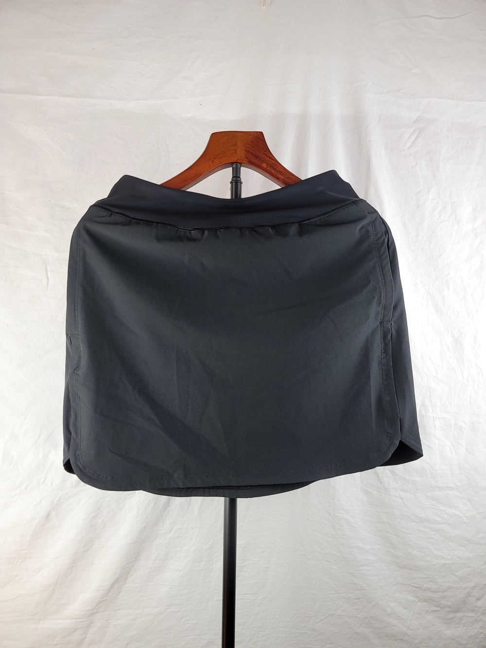 Lands' End Black Mini Skort with Subtle A-Line